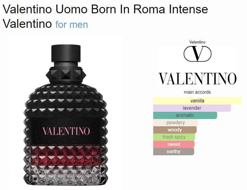 Valentino Uomo 出生于罗马激烈